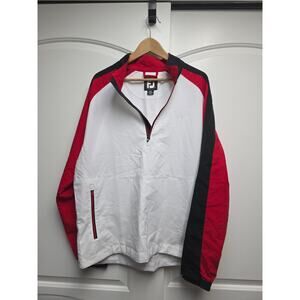 Men’s FJ FootJoy 1/2 Zip Golf Windbreaker Jacket Multicolor Sz L